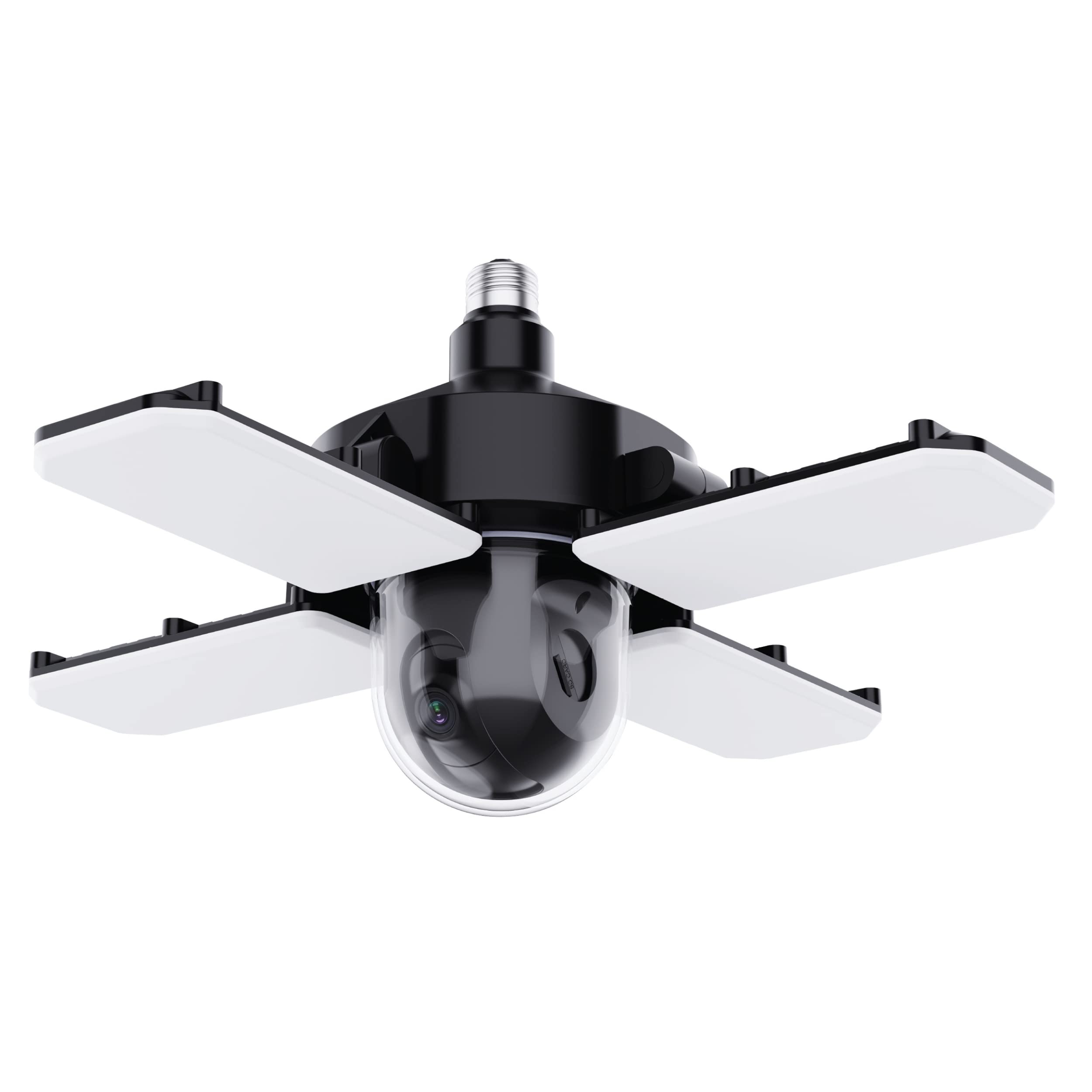 Feit Electric Smart LED Garage Ceiling Light with Built-in Security Camera - WiFi 2.4GHz, E26 Screw-in Base, Motion Sensor, Two-Way Audio & Video Alerts - 12,000 Lumens 5000K Dimmable - Ideal for Home Security, Garage Lighting & Smart Home Integration