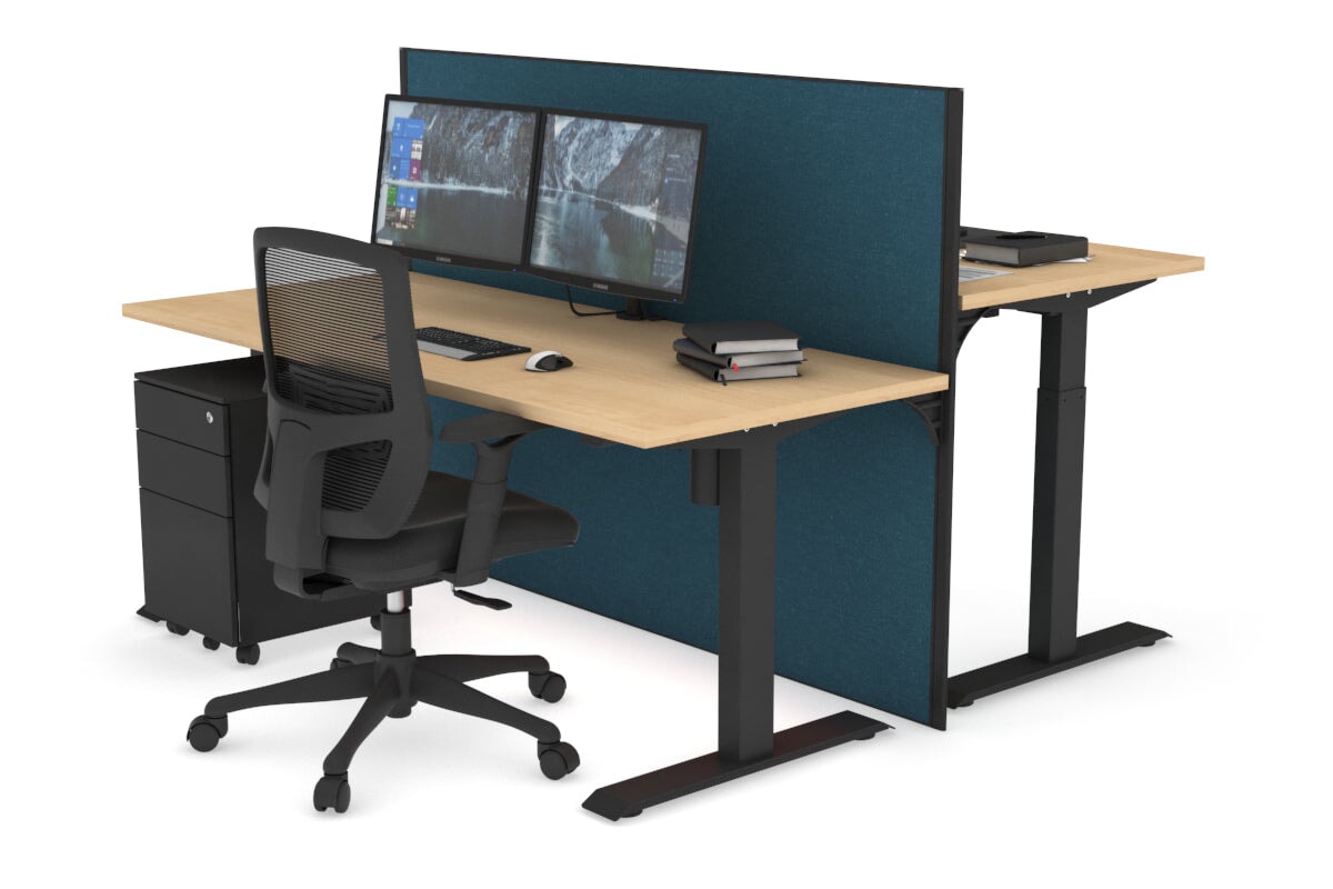 Adjustable Height 2-Person Workbench [1400L x 700W] - Perfect for Garage, Workshop & Home Office Use