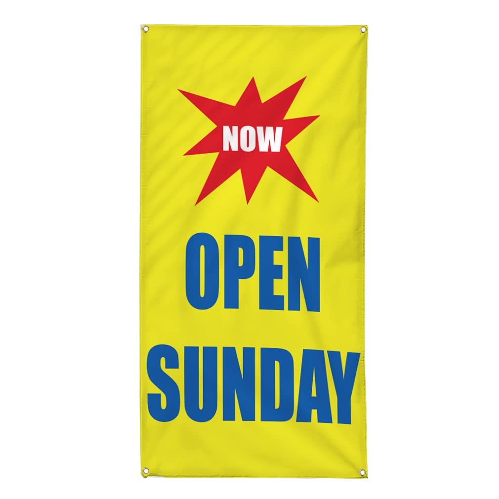 Vertical Vinyl Banner - Weatherproof Outdoor Business Sign (Multiple Sizes 144x60 Inches) with 10 Grommets - Perfect for Store Openings, Yard Sales, Construction Sites & Industrial Events