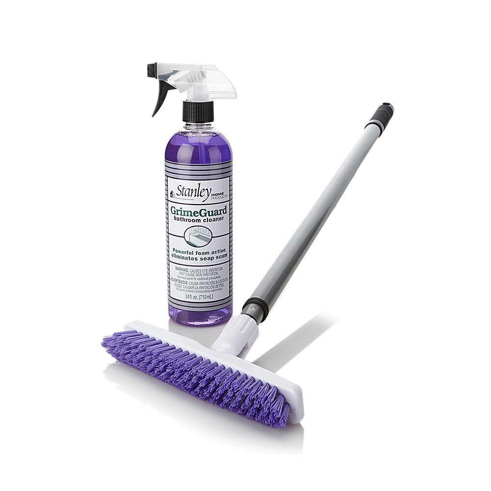 Stanley GrimeGuard Bathroom Cleaning Kit - All-Purpose Scrubber, Sponge & Brush Set for Shower, Sink & Tile - Deep Clean & Disinfect Bathrooms, Kitchens & More