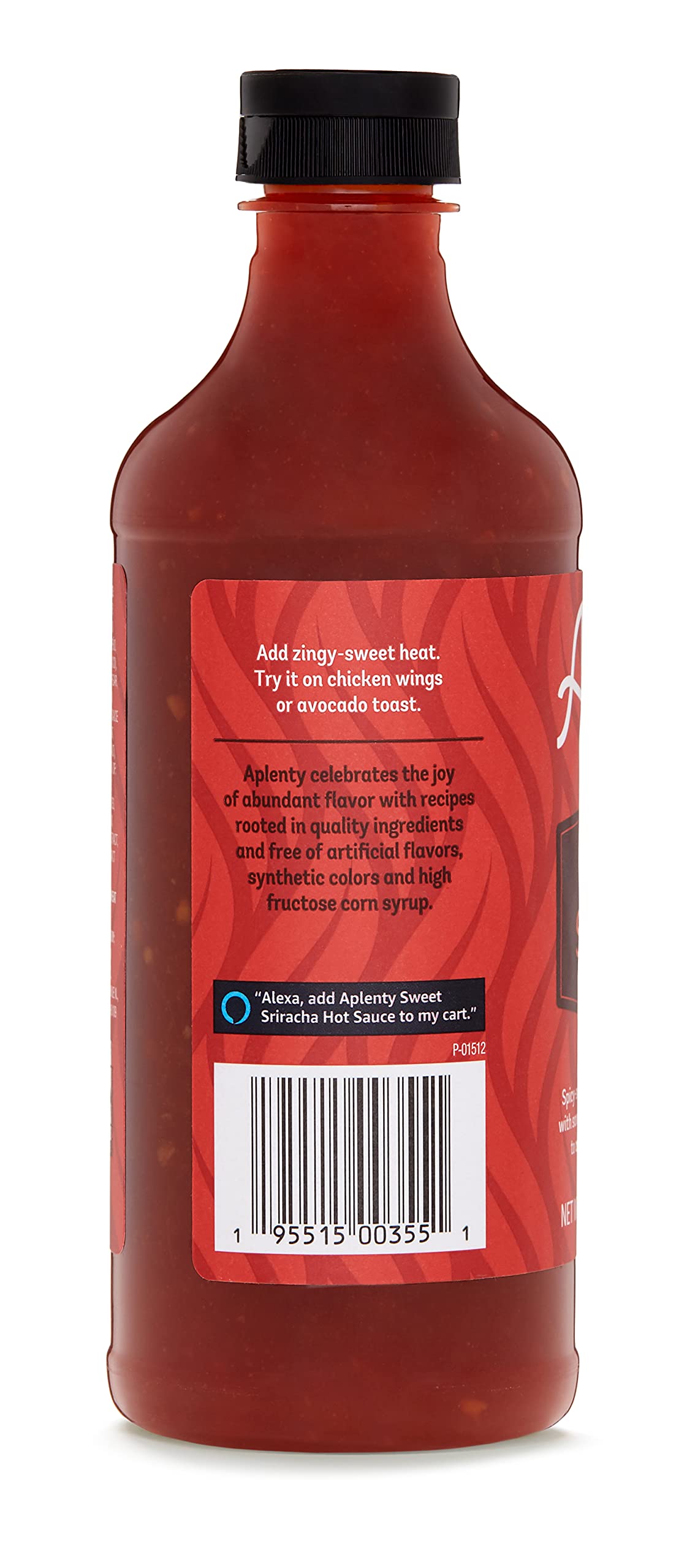 Aplenty Sweet Sriracha Hot Sauce - 20.5 Oz Bottle | Spicy & Sweet Flavor | Perfect for Wings, Burgers, Tacos & Asian Cuisine | Amazon Brand