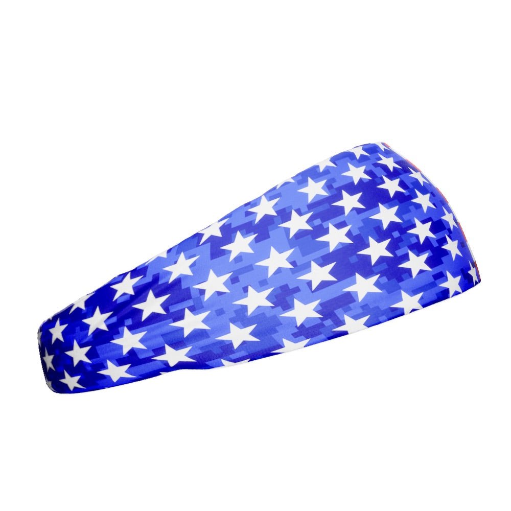 USA Flag 2.0 Headband - Patriotic American Flag Head Wrap for Sports, Running & Workouts - Comfortable Sweatband for Men & Women