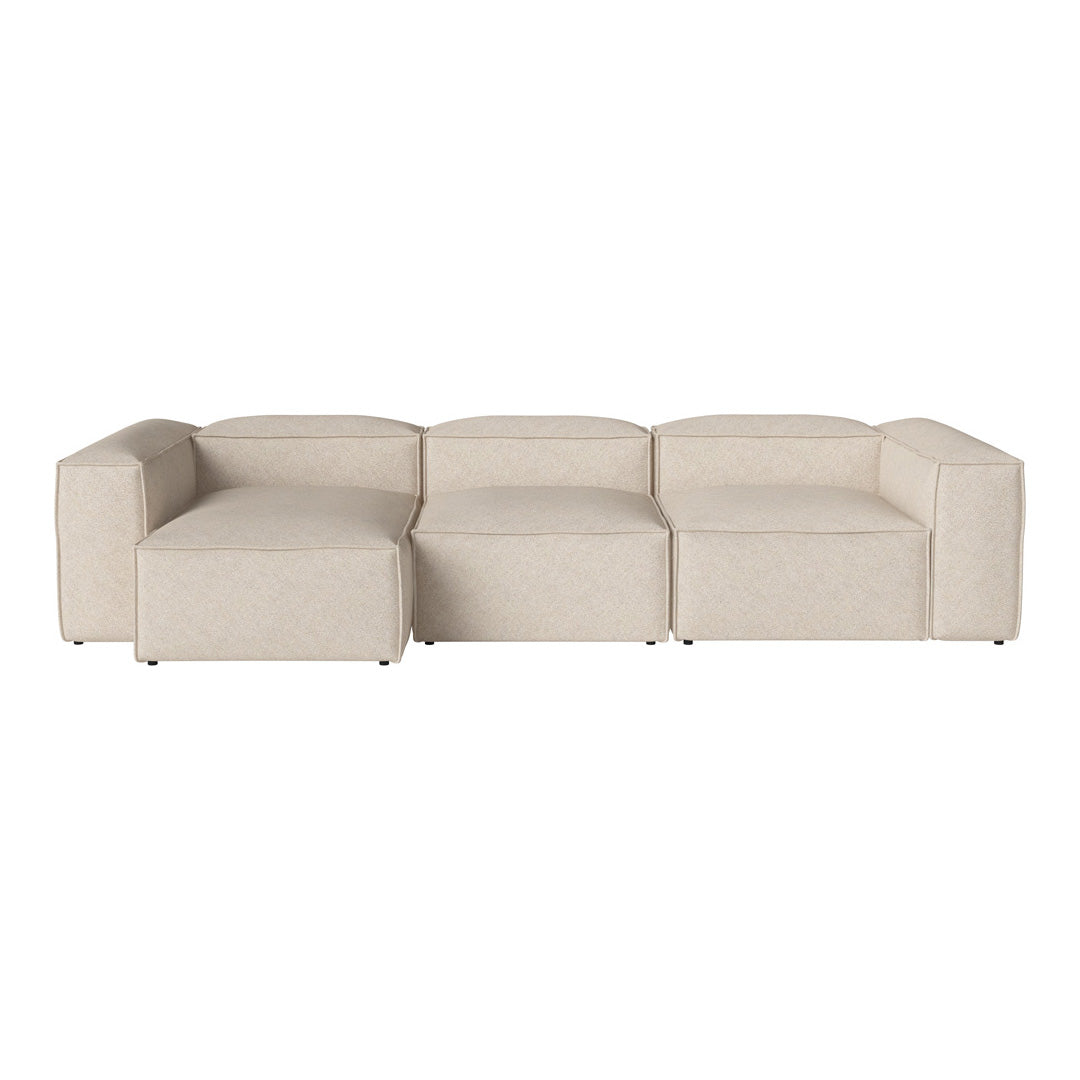 Cosima 3-Seater Sofa with Chaise Lounge - Modern L-Shaped Sectional Couch for Living Room, Apartment & Small Spaces - Soft Fabric Upholstery & Sturdy Frame - Perfect for Relaxing, Entertaining & Family Movie Nights
