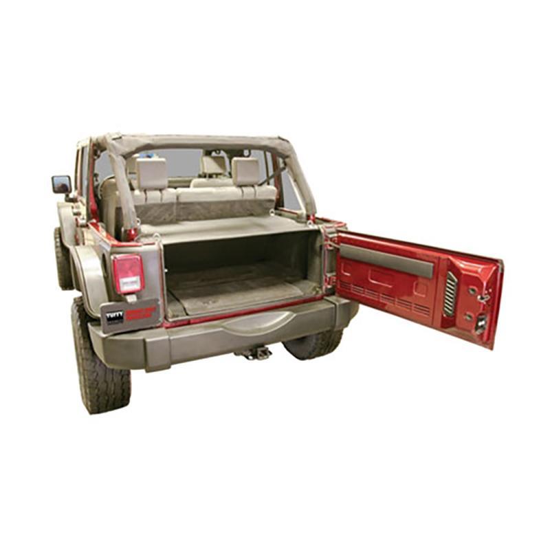 2007-2010 Jeep Wrangler JKU Security Tailgate Enclosure - Heavy Duty Lockable Storage for Off-Road Gear & Camping Equipment