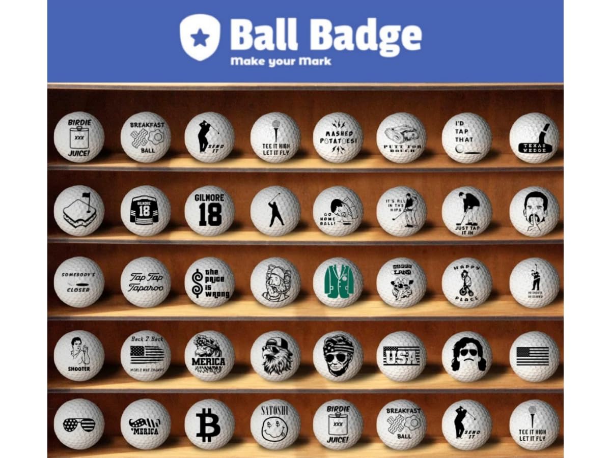 Self-Inking Golf Ball Stamper - Happy Series Reusable Golf Ball Marker & Stamp Tool for Personalizing & Identifying Golf Balls | Perfect for Tournaments, Practice & Gifting
