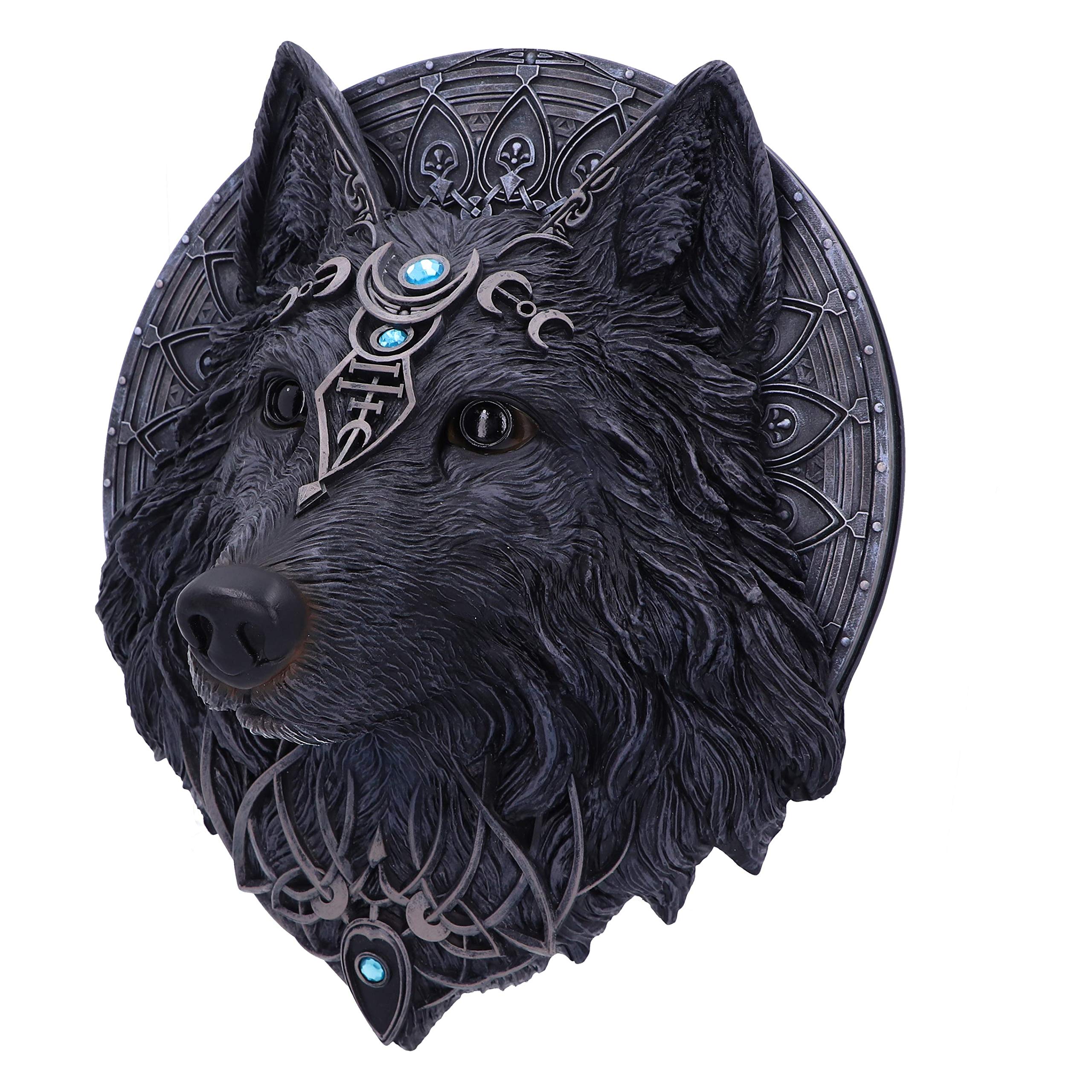 Gothic Wolf Moon Wall Art - Nemesis Now Dark Gothic Decor, Black Metal Wall Hanging Plaque for Home, Office & Witchy Aesthetic Spaces