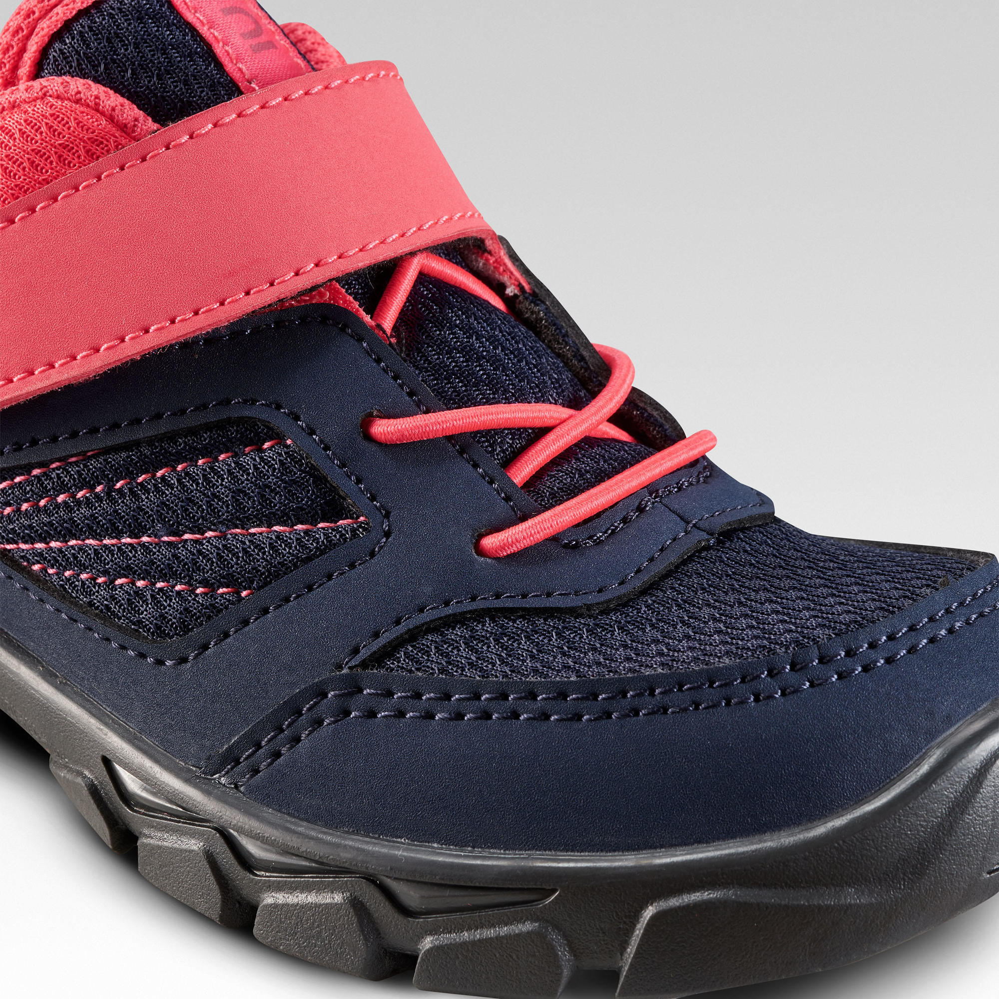 Quechua NH100 Kids' Hiking Shoes with Velcro Closure - Lightweight & Durable for Outdoor Adventures, Trail Walking & School Activities