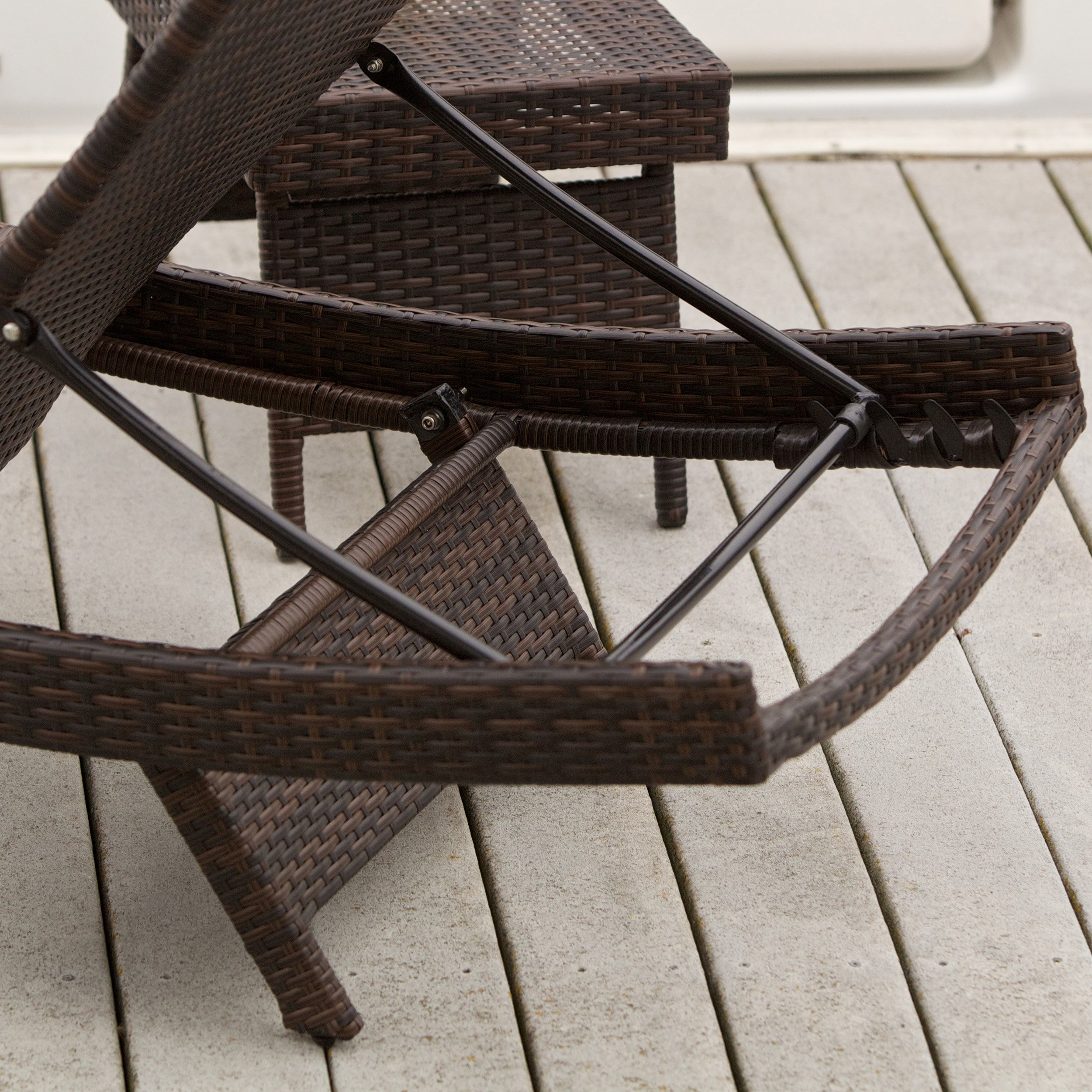 Christopher Knight Home Salem Outdoor Wicker Adjustable Chaise Lounge - Weather-Resistant Patio Furniture for Poolside, Garden & Backyard Relaxation in Multibrown