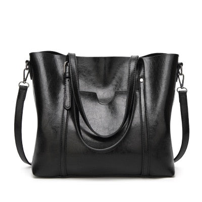 Premium Women's Oil Wax Leather Handbag - Stylish Crossbody Purse for Work, Travel & Everyday Use