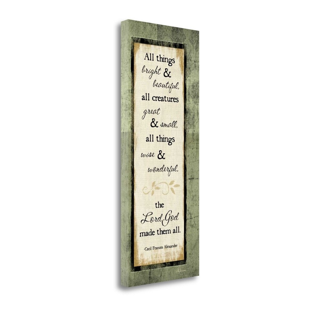 All Things Bright and Beautiful by Jennifer Pugh - Premium Gallery Wrap Canvas Wall Art for Living Room, Bedroom & Office Decor