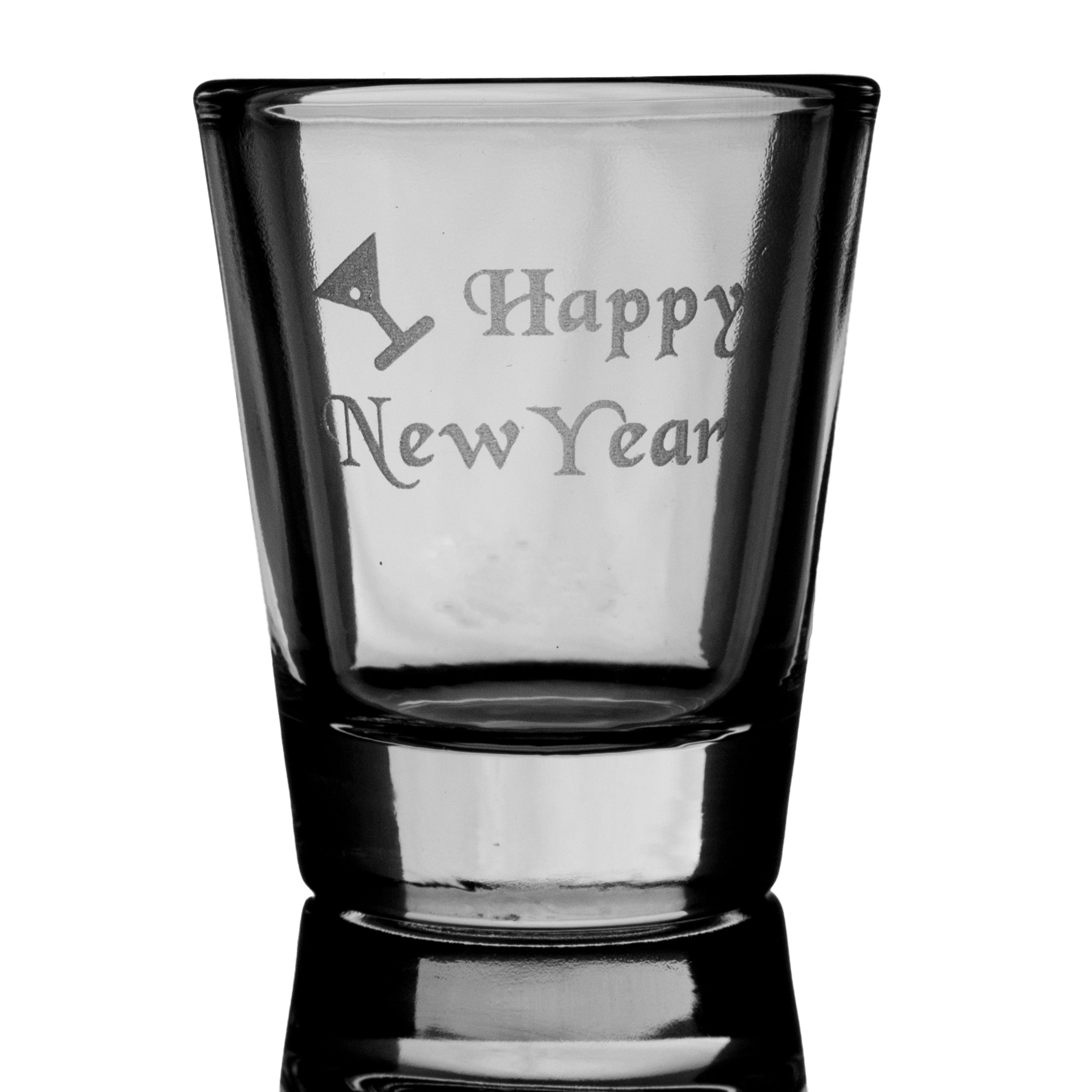 2oz Happy New Year Shot Glass - Perfect for New Year's Eve Parties, Celebrations & Gifts