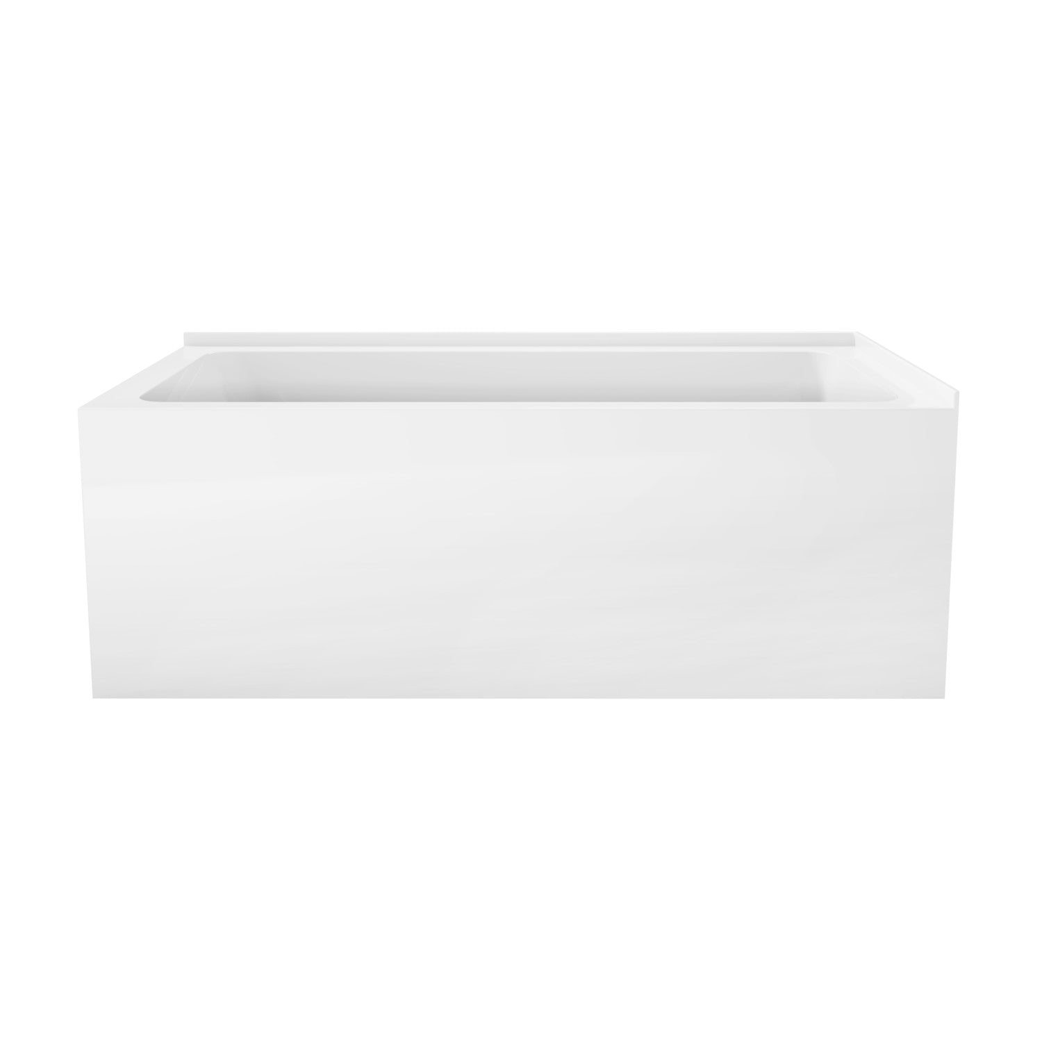 Aqua Eden VTAP6030R22TS 60 Inch Acrylic Rectangular 2 Wall Corner Alcove Bathtub - Right Hand Drain, Glossy White - Perfect for Small Bathrooms & Spa-Like Retreats