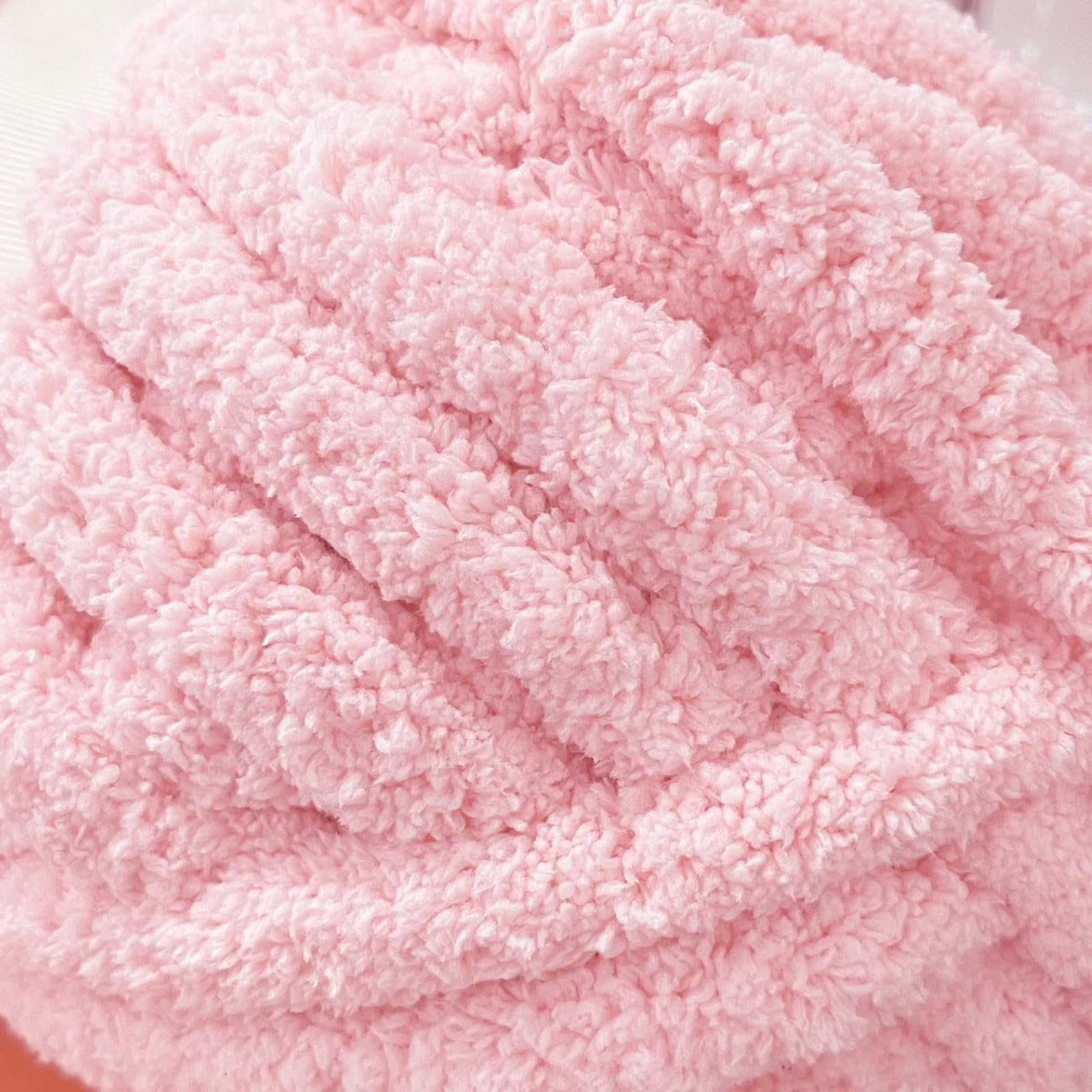 Soft Pink Chunky Chenille Yarn for Crocheting & Knitting - Super Bulky Fluffy Plush Yarn (8 Pack, 27 Yards Each) - Perfect for Handmade Blankets, Scarves, and DIY Home Decor Projects