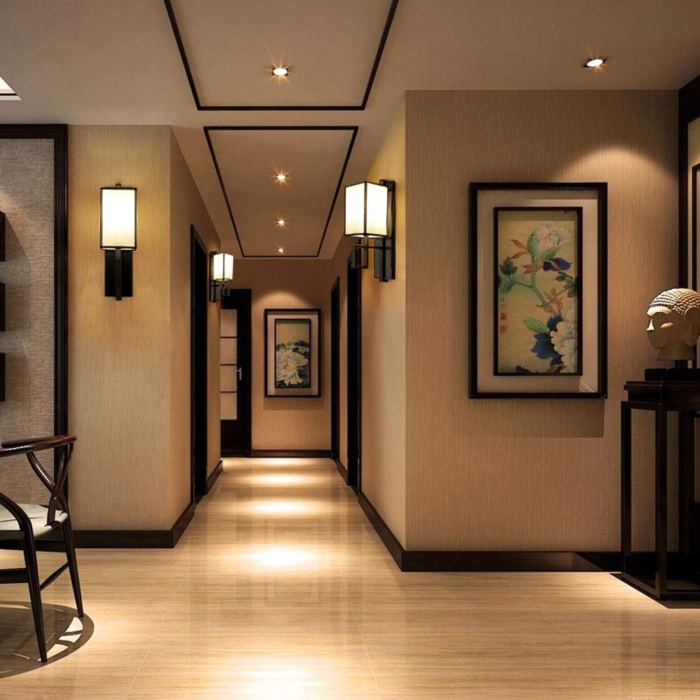 Chinese Style Wall Mounted LED Light - Modern Minimalist Bedroom Bedside Lamp, Eye Protection Wall Lamp for Hotel, Villa, Bar & Restaurant - Perfect for Ambient Lighting in Living Rooms, Hallways and Commercial Spaces