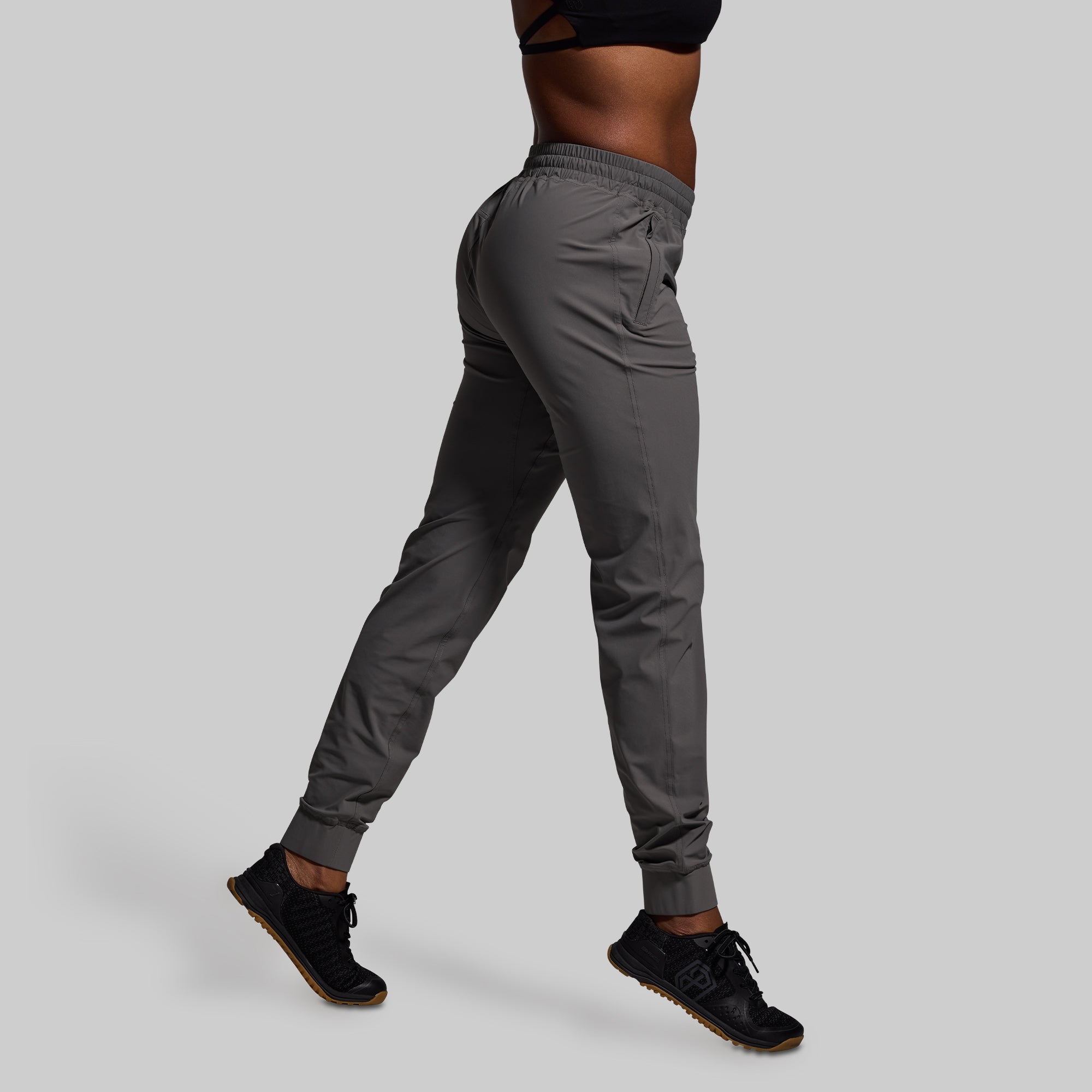Women's High-Waisted Performance Jogger Pants - Breathable Gym Workout Running Yoga Pants (Gunmetal Grey) | Perfect for Fitness, Lounge & Everyday Wear