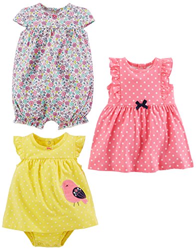 Pink Dots/White Floral/Yellow Bird
