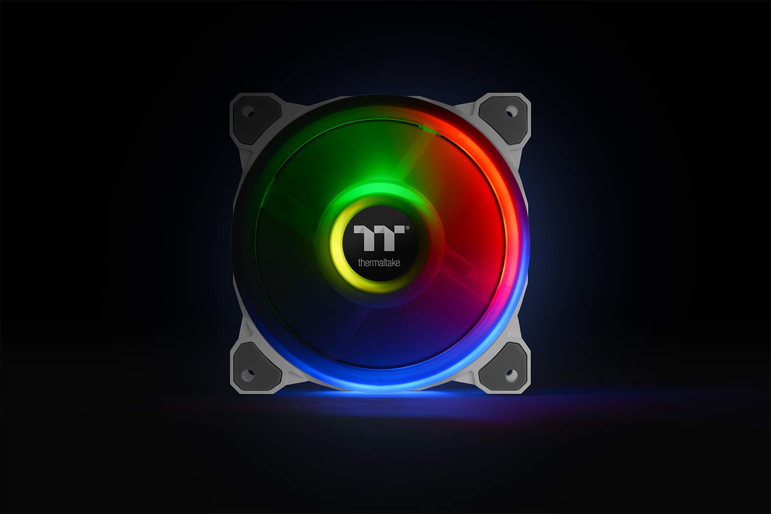 Thermaltake Riing Quad 14 RGB Radiator Fan 3-Pack with PWM Controller - 54 LED Low Noise PC Case Fans, NeonMaker Supported (White) - Perfect for Gaming PC, Liquid Cooling Systems & RGB PC Builds