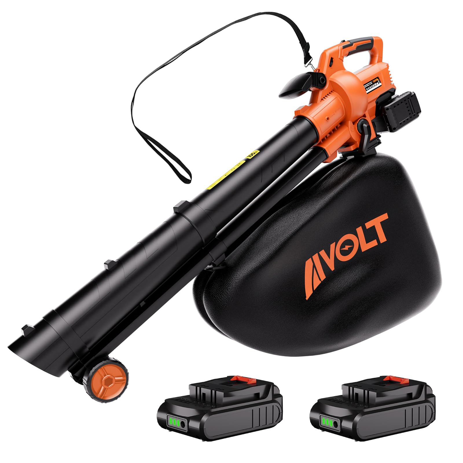 AIVOLT 40V Cordless Leaf Blower Vacuum Mulcher - 600CFM 150MPH 3-in-1 Battery Powered Leaf Blower with 4.0Ah Battery & Charger - Perfect for Lawn Care, Yard Cleaning, and Leaf Removal