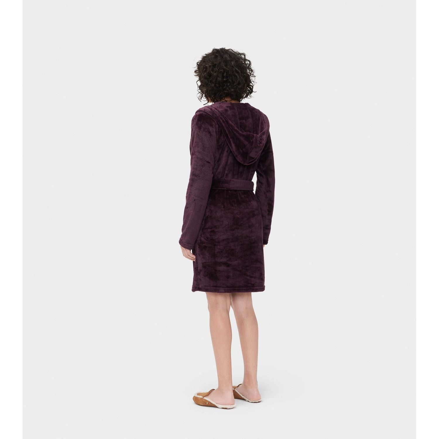 UGG Women's Miranda Fleece Robe in Port - Soft Plush Fleece Bathrobe for Women, Cozy Loungewear for Relaxing at Home, Spa Days & Winter Comfort