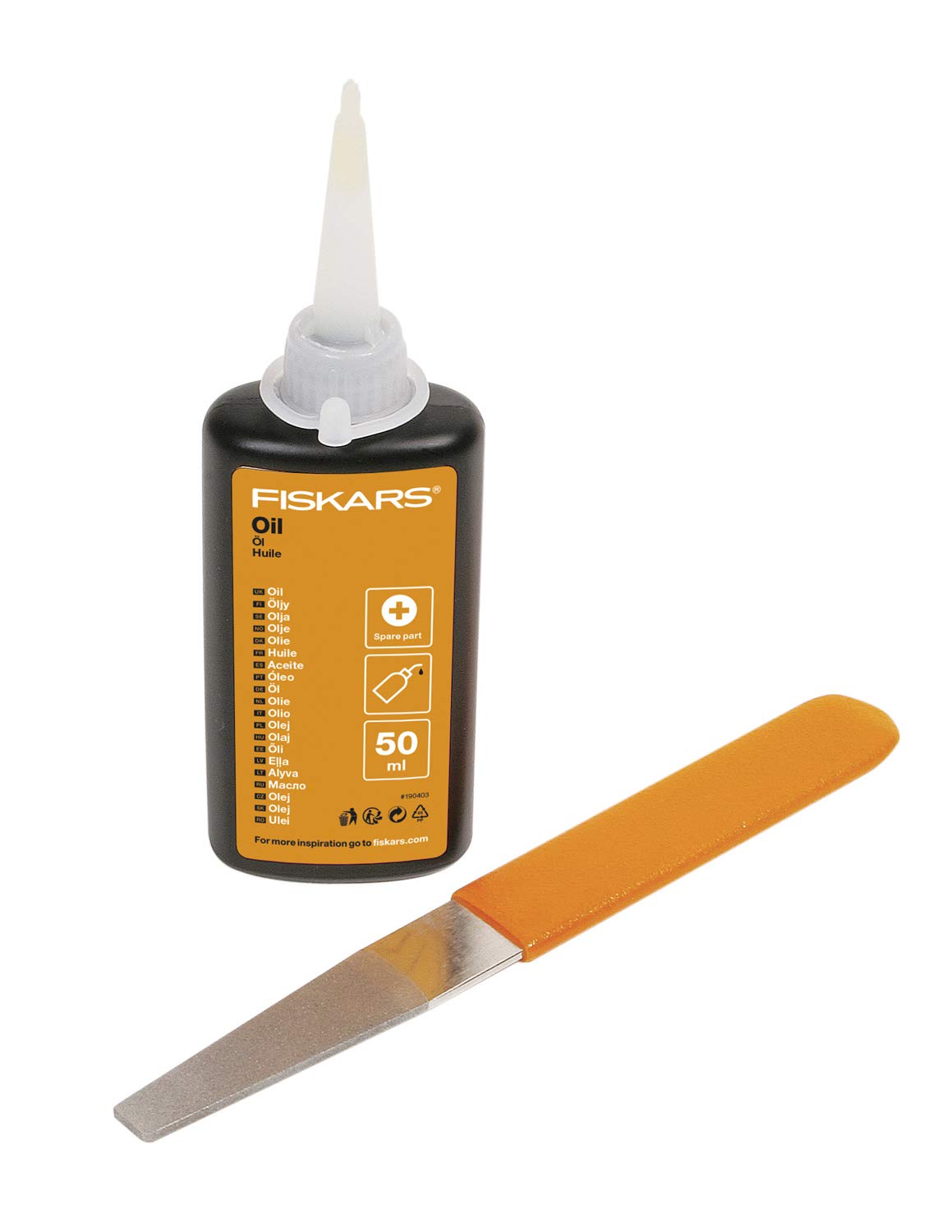 Fiskars Garden Tool Maintenance Kit with Diamond File, Oil & Care Guide – Sharpener for Pruners, Shears, Loppers – Compact 11 x 7 x 3 cm – Perfect for Home Gardening & Landscaping Tools