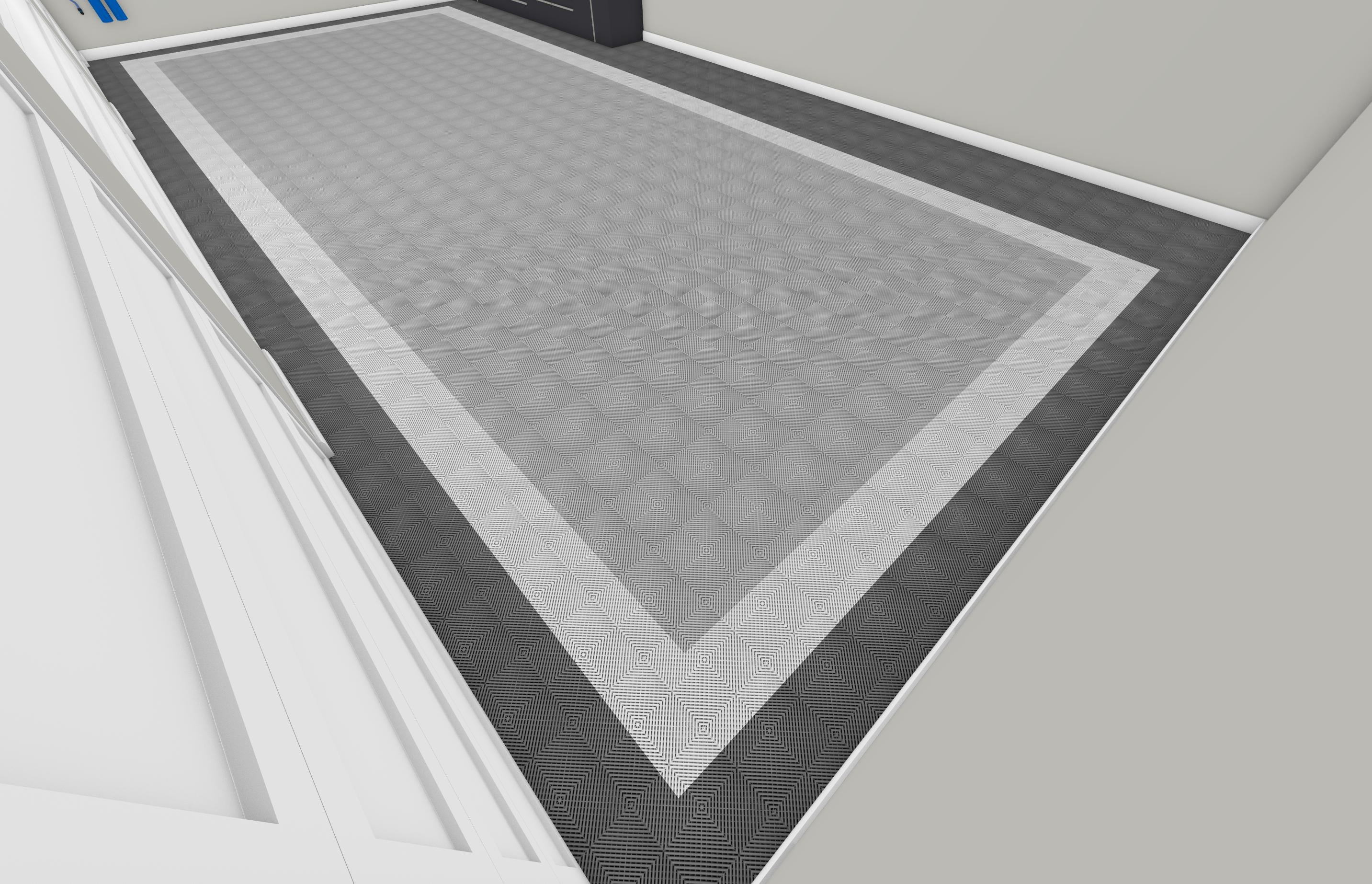 Swisstrax Modular Garage Floor Tiles - 4 Car Garage Flooring Solution - Durable & Easy to Install for Home Garage, Workshop, and Car Showroom