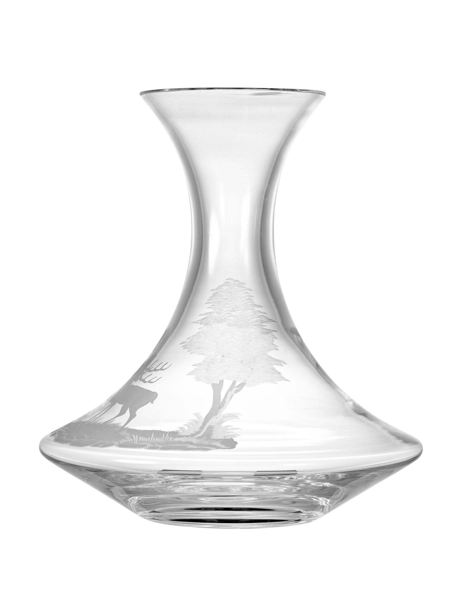Premium Stag Crystal Carafe with Elegant Etching - Perfect for Wine, Water & Cocktail Serving at Dinner Parties & Special Occasions