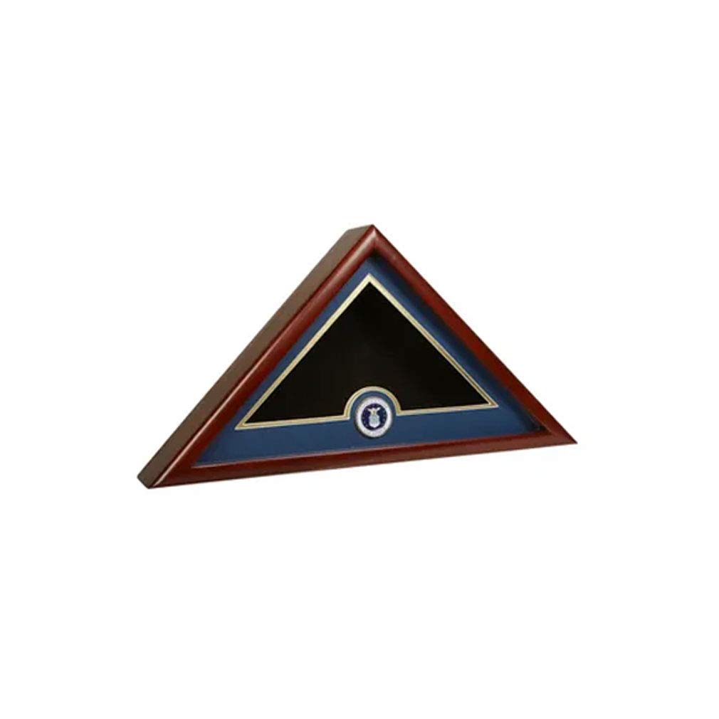 Premium US Flag Display Case with Air Force Medallion - American Flag Shadow Box for Military Veterans, Patriotic Home Decor & Gift Idea - Perfect for Memorial Day, Veterans Day & Military Retirement Ceremonies