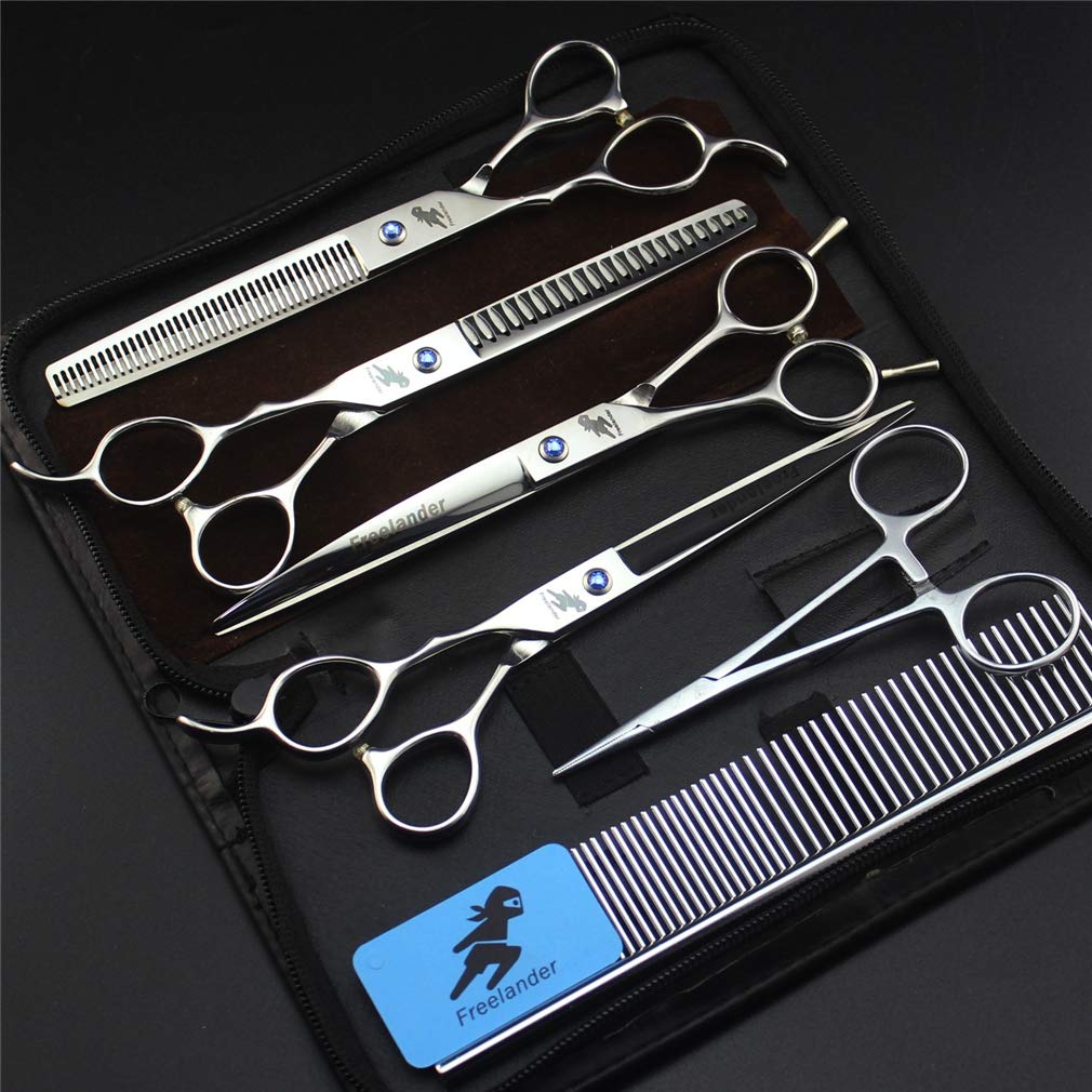 Left Hand Pet Grooming Scissors Set - 7