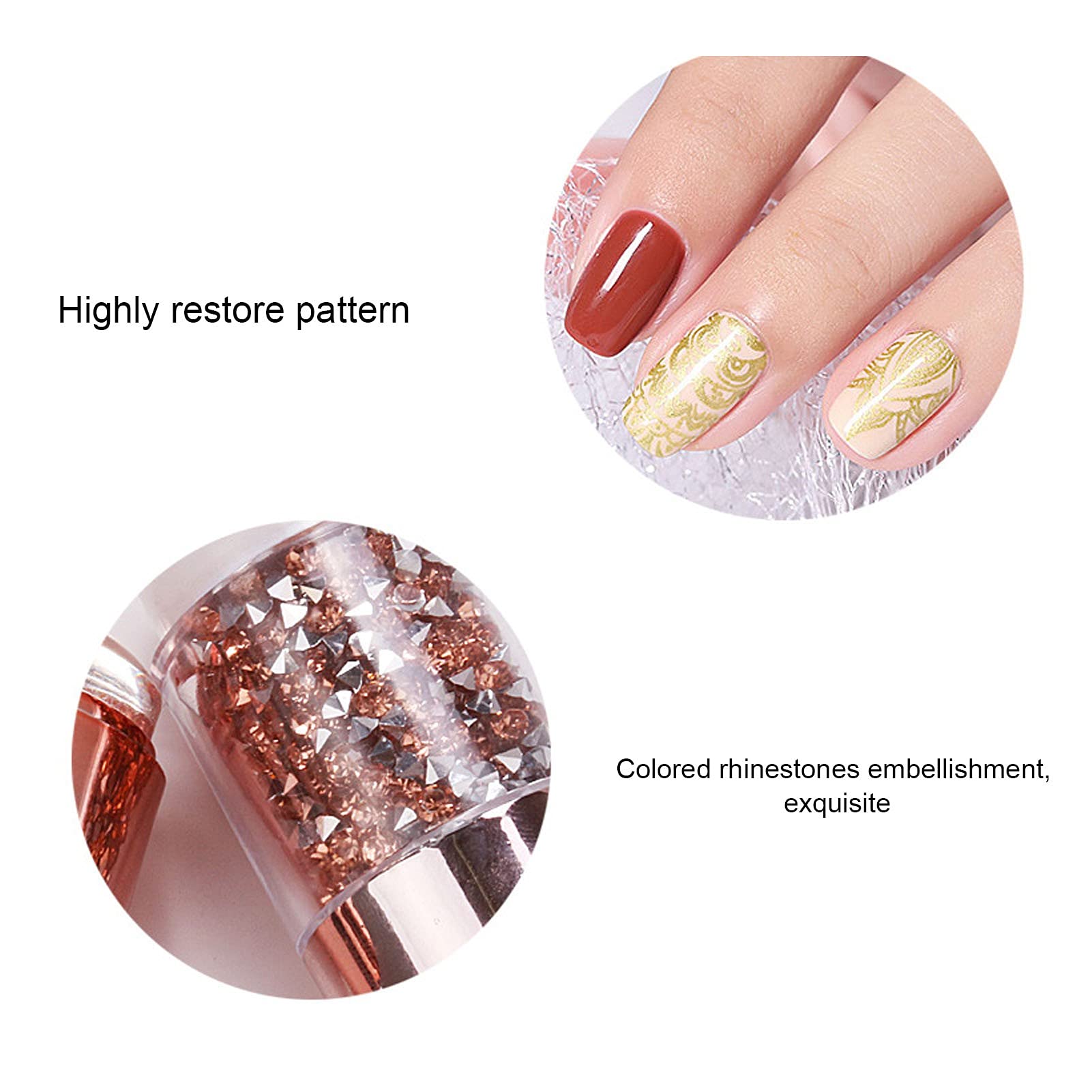 Double Head Nail Art Stamper Kit with Silicone Heads & Stamping Plates - Professional Nail Stamping Tools for Salon & Home Manicure - Perfect for DIY Nail Designs, French Tips & Creative Nail Art