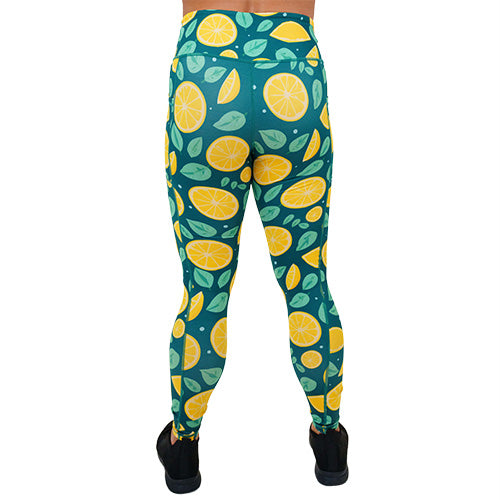 High Waist Sour Power Leggings for Women - Soft Yoga Pants with Pockets, Tummy Control & 4-Way Stretch - Perfect for Workout, Running, Gym & Lounge Wear
