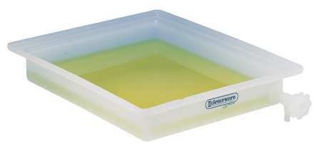 Bel-Art SCIENCEWARE General Purpose Tray with Faucet - F16290-0000 - Durable Plastic Utility Tray for Lab, Science Experiments & Classroom Use