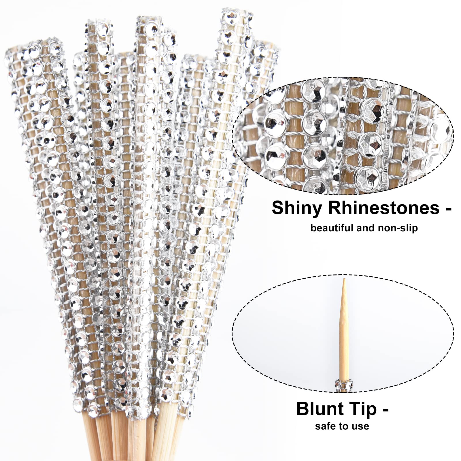 ASTARON 24 Pack Glitter Bling Candy Apple Sticks and Bags - Complete Toffee Apple Making Kit with Glitter Ribbon & Chocolate Apple Packaging - Perfect for Candy Apple Supplies, DIY Treats, Party Favors, Halloween, Christmas and Holiday Gift Giving