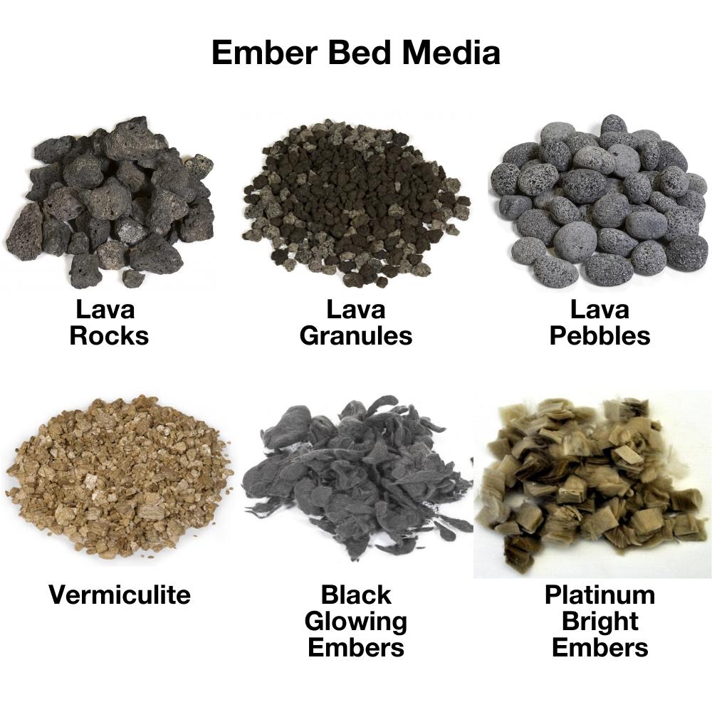 Grand Canyon Ember Bed Media Kits for Gas Fireplace Inserts - Realistic Glowing Embers for Cozy Home Ambience