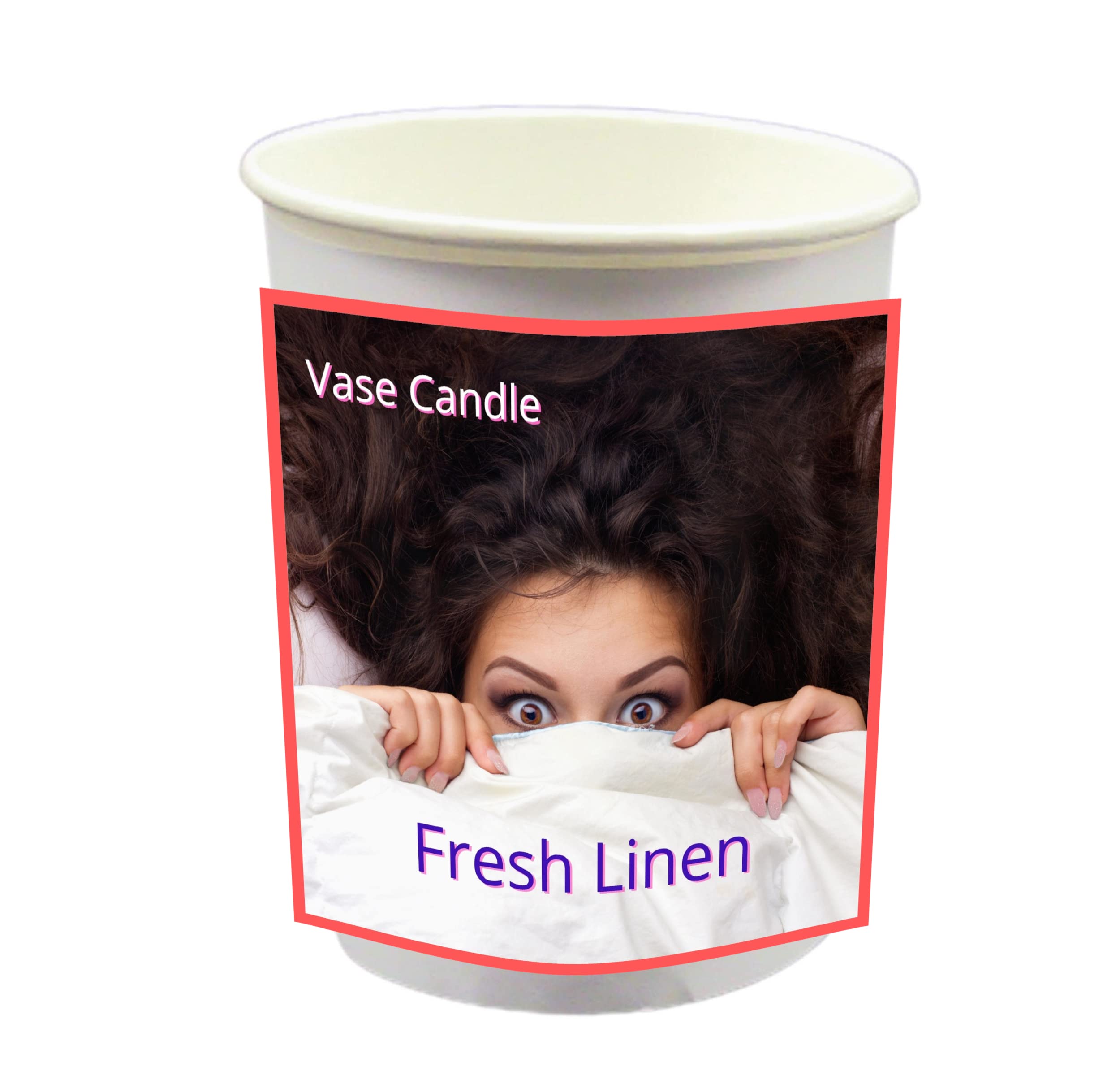Fresh Linen Scented Refill Candle - Airy & Clean Home Fragrance for Relaxation | Perfect for Living Room, Bedroom & Bathroom Decor