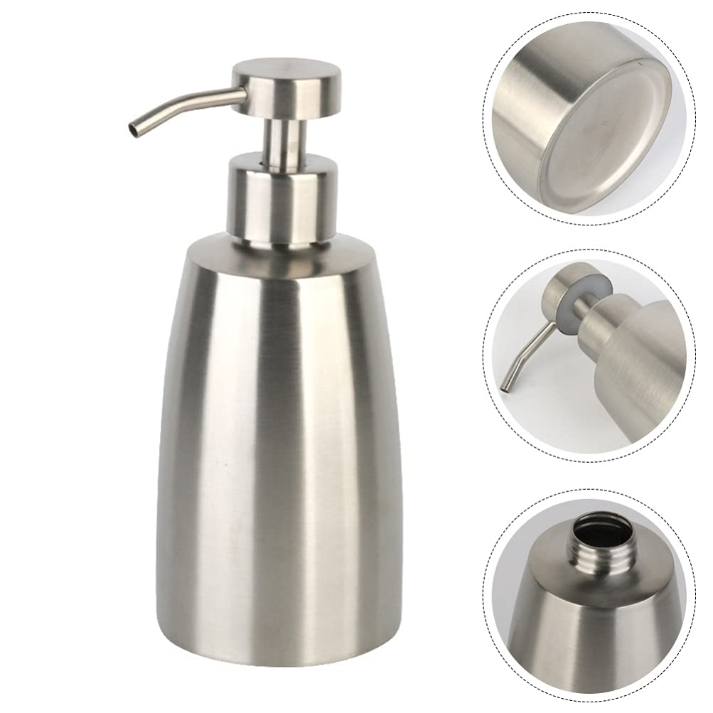 Hemoton Stainless Steel Foam Soap Dispenser - Travel Size Bubble Maker for Liquid Soap, Face Wash & Hand Wash | Portable Foamer Bottle for Kitchen, Bathroom, Gym & Outdoor Use