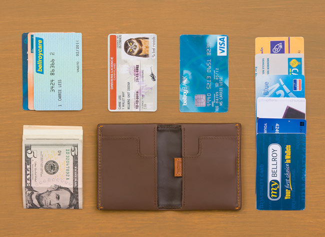 Bellroy Slim Sleeve Wallet - Ultra Thin Minimalist RFID Blocking Leather Wallet for Men - Perfect for Everyday Carry, Travel & Business Use