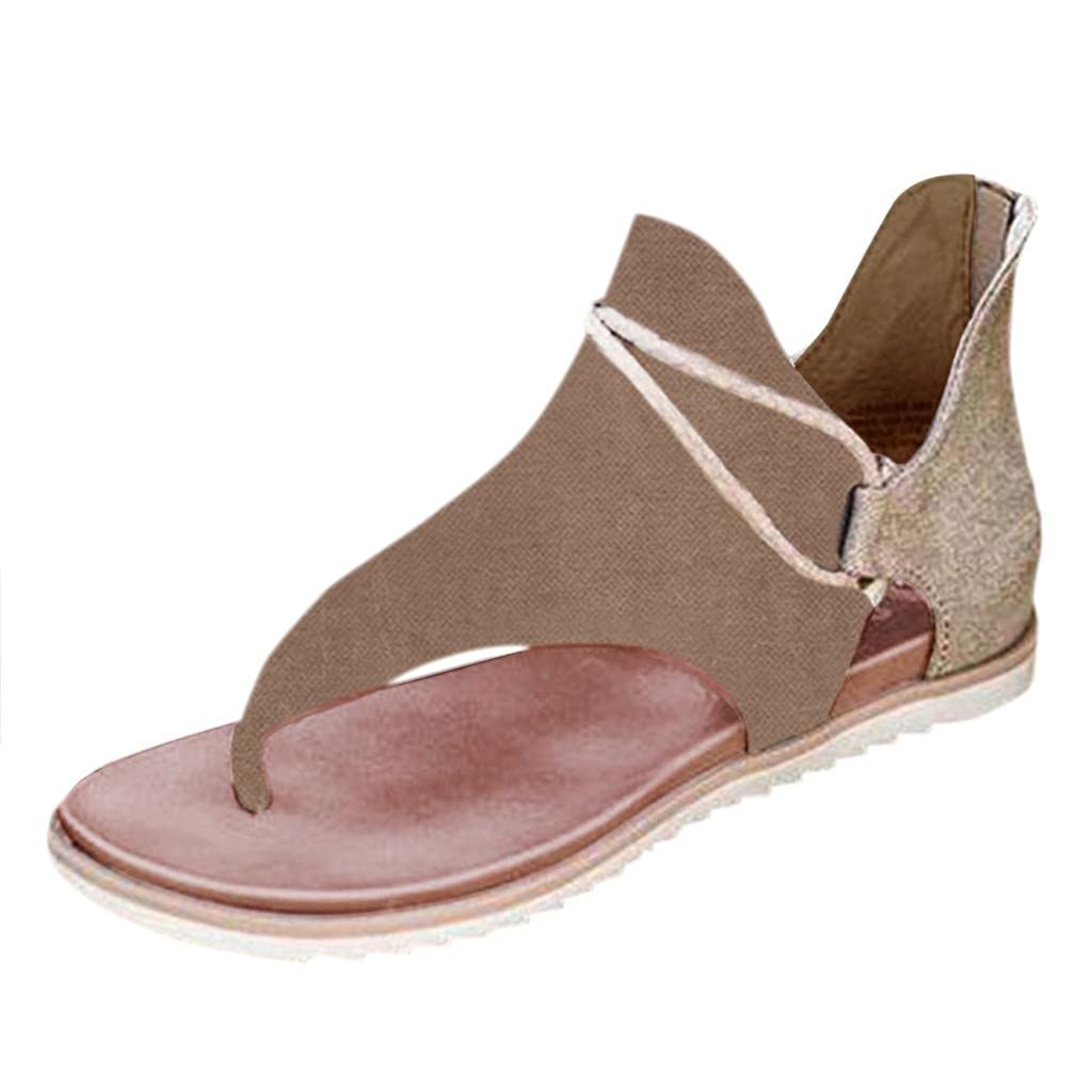 Women's Rhinestone Bowtie Flip Flops - T-Strap Buckle Jelly Sandals for Women - Comfortable Rubber Flat Beach & Rain Shoes (Size 13, Khaki) - Perfect for Summer, Poolside, and Casual Outings