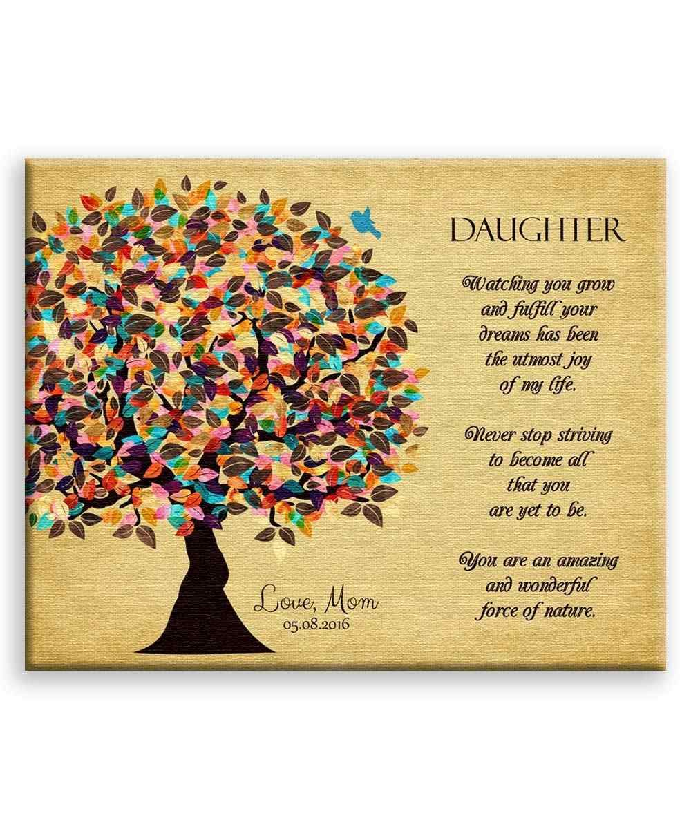 11x14 Personalized Mounted Canvas Art Print - Custom Gift for Daughter from Mom & Dad | Unique Home Decor for Bedroom, Nursery & Living Room | Includes Free Gift Wrapping LTC-C1316
