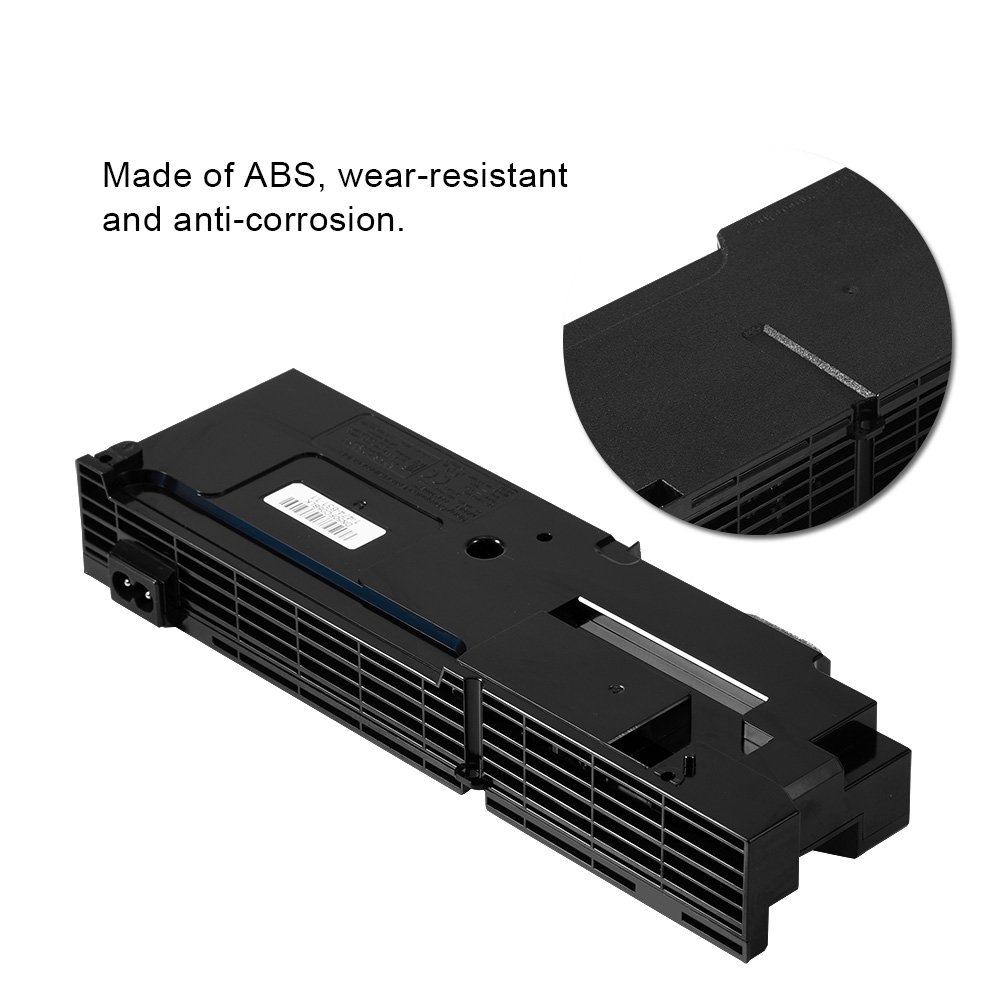 Original Power Adapter ADP-200ER 4-Pin Replacement for Sony PlayStation PS4 CUH-1215A/CUH-12XX Series - Durable ABS Material, Wear & Corrosion Resistant - Perfect for Gaming Setups & Home Entertainment Systems