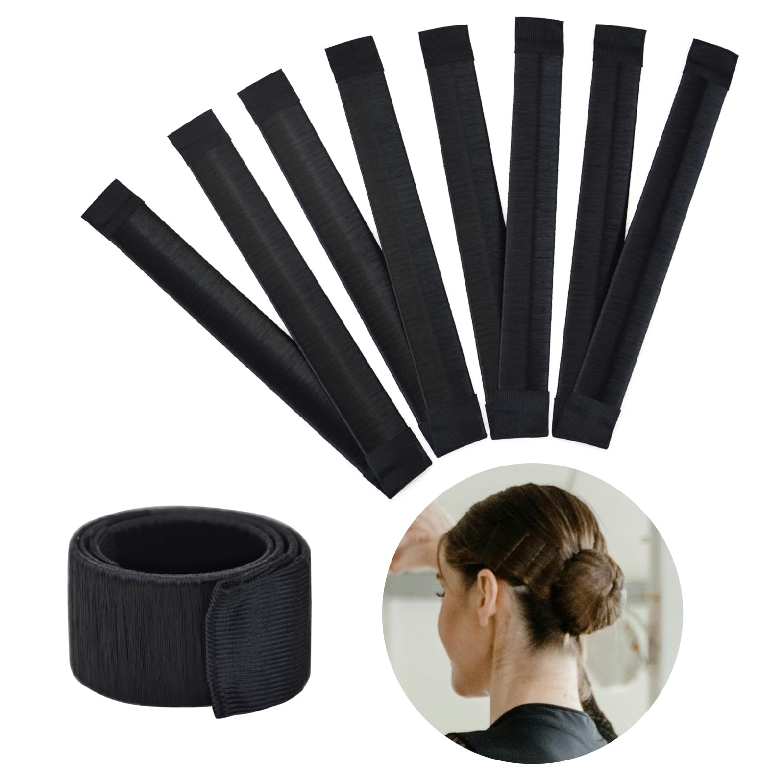 Professional Magic Bun Makers 4-Piece Set - Easy Donut Hair Tool for Ballet & Ballerina Buns (Black) | Perfect for Kids, Dance Performances & Everyday Hairstyles