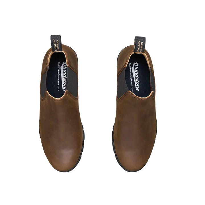 Blundstone 1970 Women's Chelsea Boots - Low Heel Ankle Boots in Antique Brown | Comfortable & Stylish Footwear for Casual Outings, Work & Outdoor Adventures