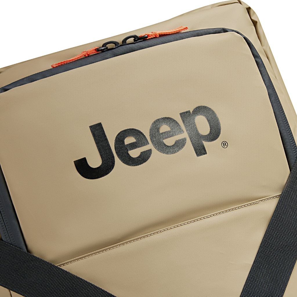Jeep 73cm 2-Wheel All-Terrain Rolling Duffle Bag - Warm Sand | Heavy-Duty Travel Luggage for Camping, Hiking & Outdoor Adventures