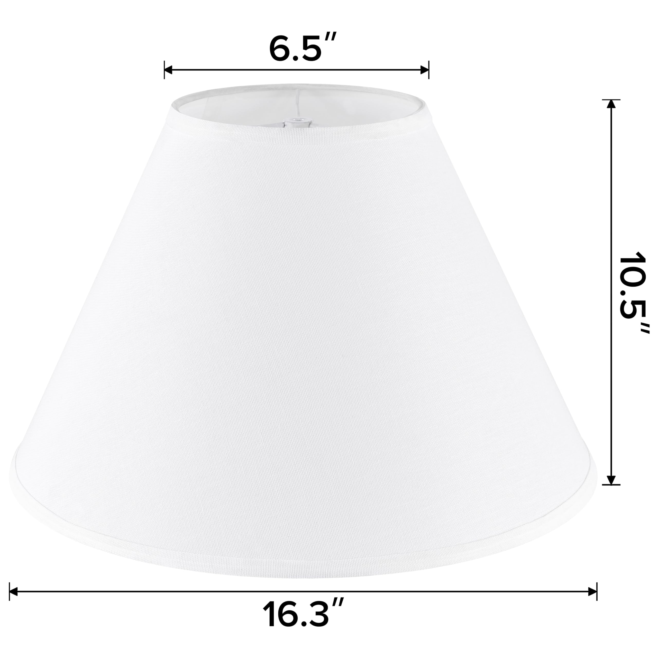 GO&SO 2-Pack Pure White Large Empire Lamp Shades - 6.5