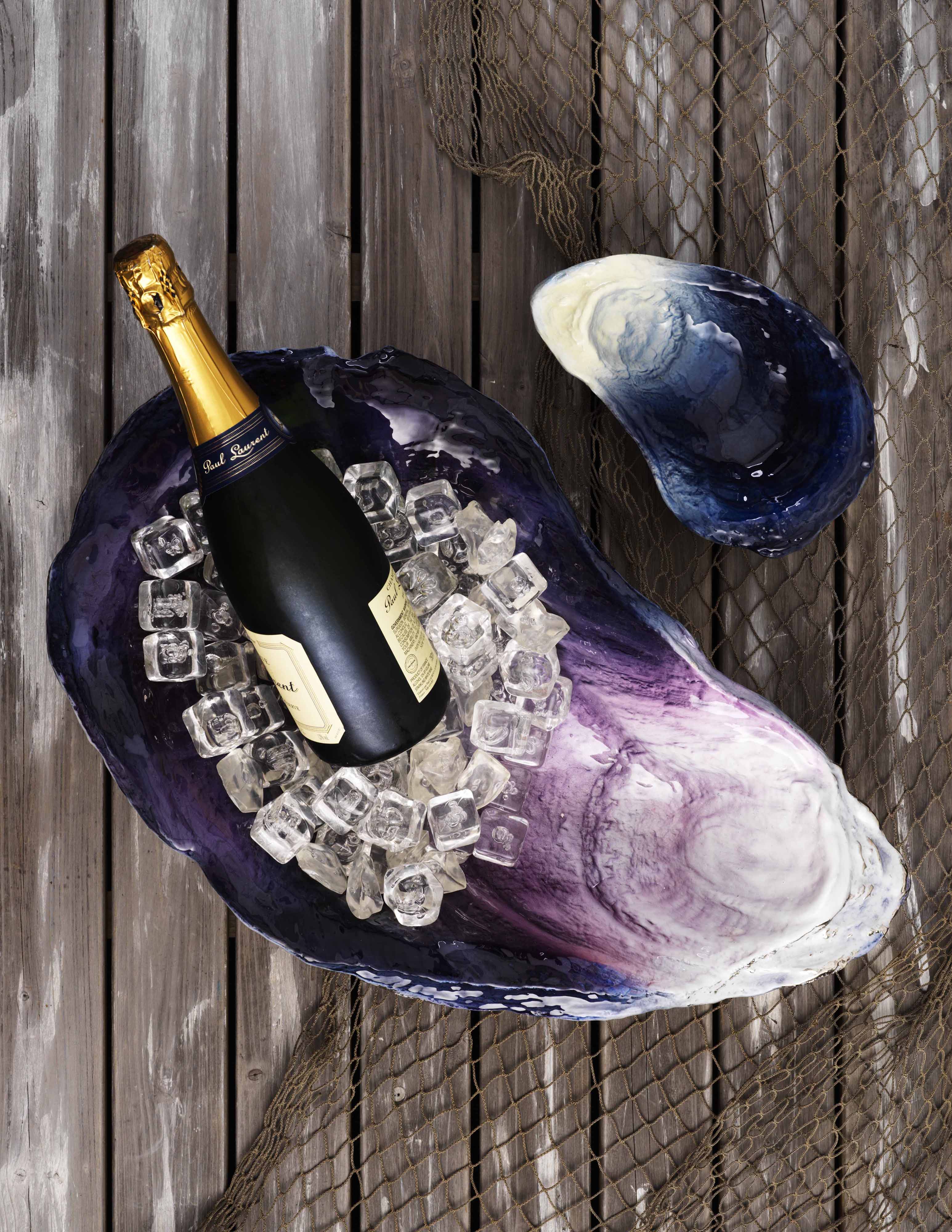 Ocean Reef Oyster Shell Jewelry Bowl - Handmade Seashell Jewelry Organizer for Necklaces, Rings & Earrings - Perfect for Beach House Decor & Bathroom Vanity Storage