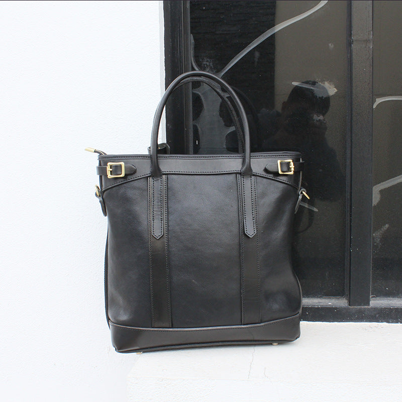 Premium Italian Leather Work Tote Bag for Women - Professional Office Briefcase & Laptop Bag - Stylish Business Handbag for Commuting, Meetings & Travel