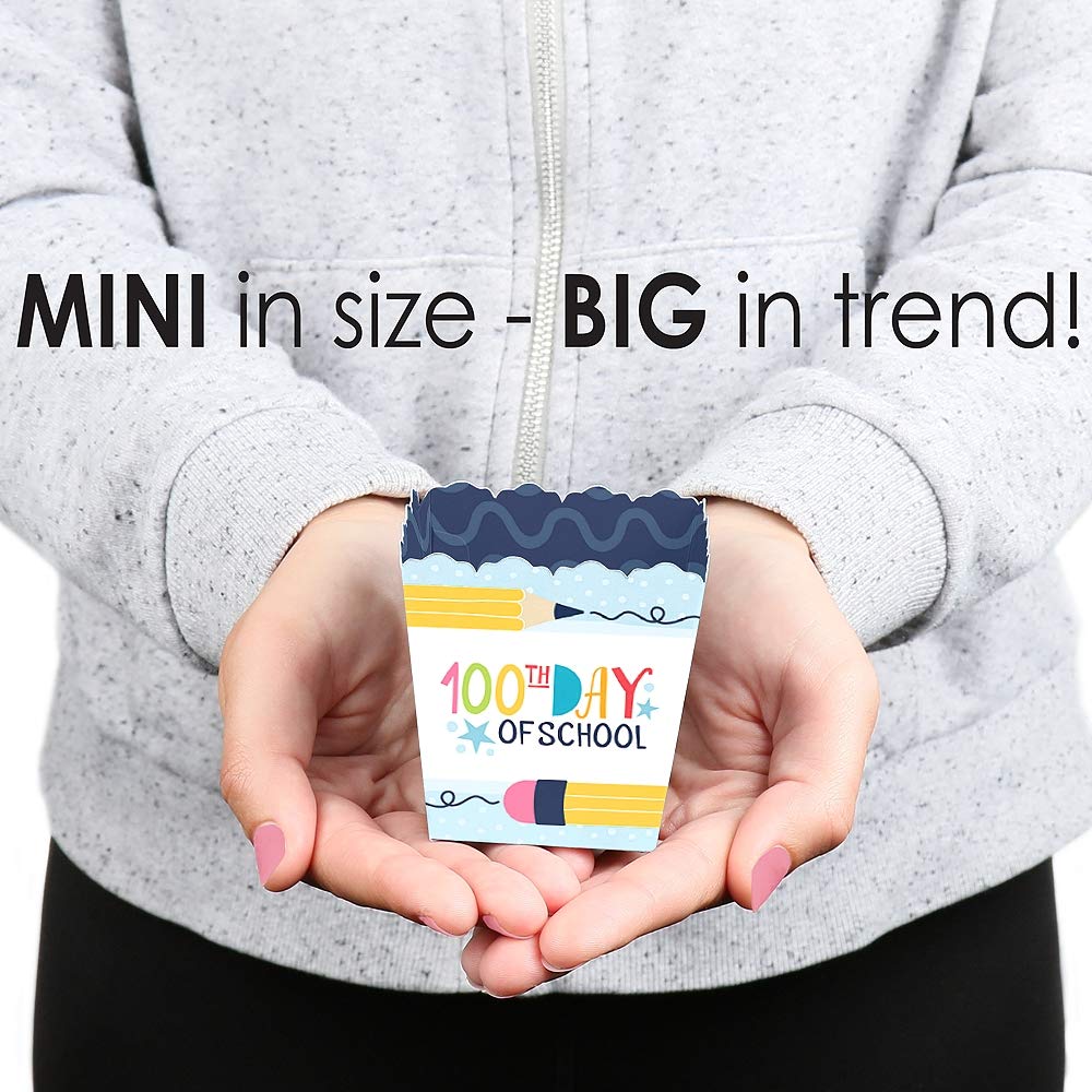 Happy 100th Day School Party Favor Boxes - 12 Pack for Classroom Treats & Celebrations