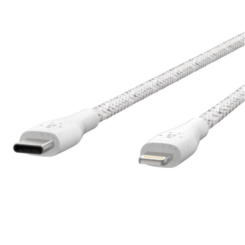 Belkin USB C to Lightning Cable 1.2M (4ft) - DuraTek Plus Fast Charging Cord - White - Perfect for iPhone Charging at Home, Office or Travel