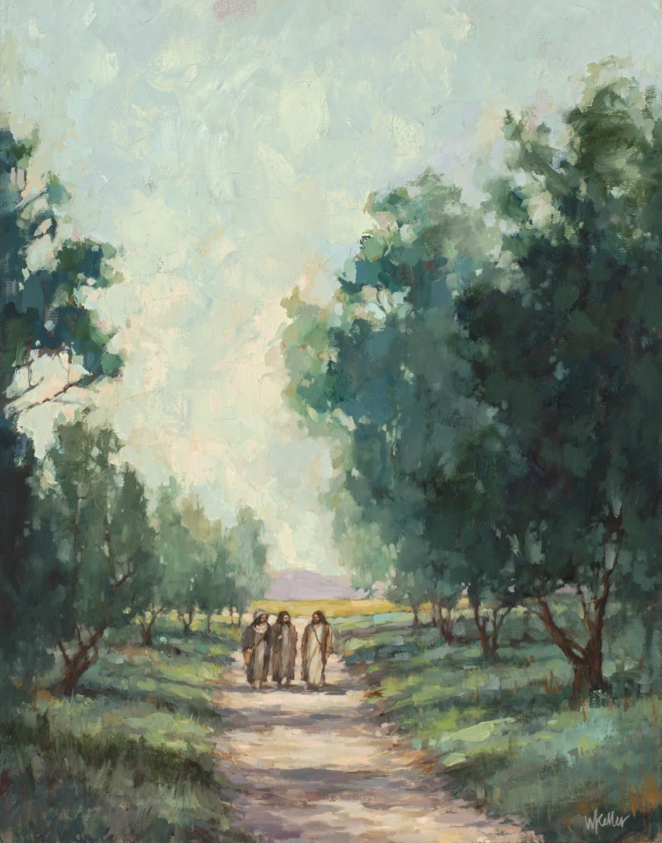 Road to Emmaus Gallery Wrap Canvas - Religious Wall Art Decor for Home, Church & Office - Inspirational Christian Painting for Living Room, Bedroom & Worship Spaces