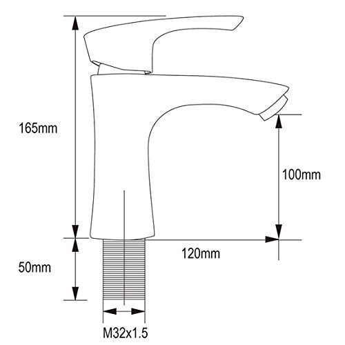 Trento Single Handle Bathroom Sink Faucet with Hot and Cold Water Mixer - Perfect for Modern Bathrooms, Powder Rooms, and Guest Baths