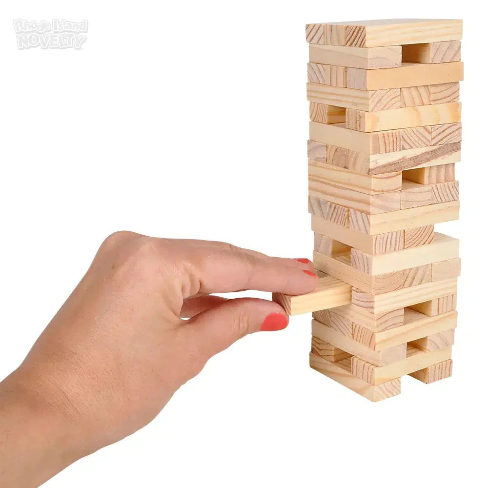 Premium 6-Piece Wooden Tower Stacking Game - Classic Family Board Game for Kids & Adults - Perfect for Parties, Game Nights & Indoor Fun